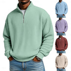 Harlan | Ribbed Quarter-Zip Pullover – front view