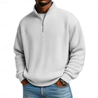 Harlan | Ribbed Quarter-Zip Pullover – front view