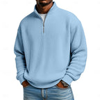 Harlan | Ribbed Quarter-Zip Pullover – front view