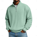 Harlan | Ribbed Quarter-Zip Pullover – front view