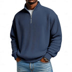 Harlan | Ribbed Quarter-Zip Pullover – front view