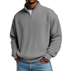 Harlan | Ribbed Quarter-Zip Pullover – front view
