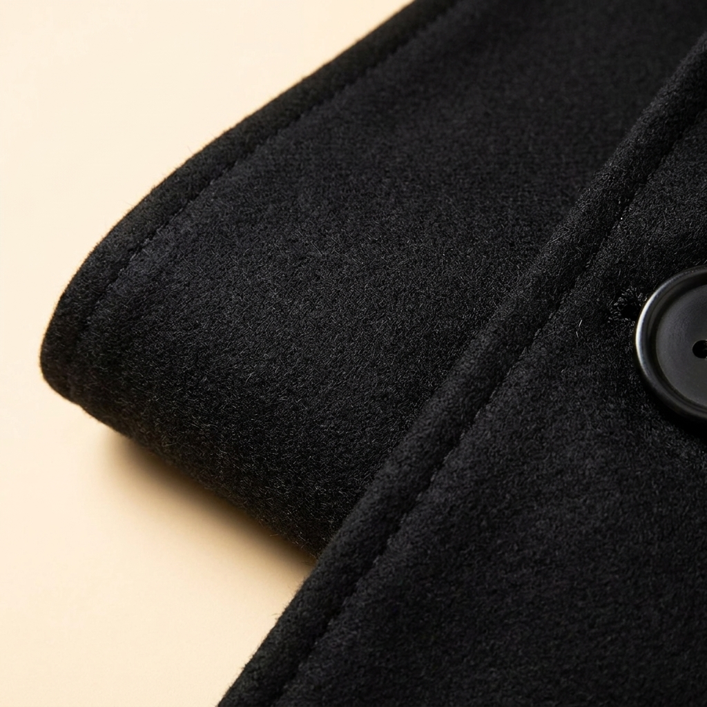 Haven Men's Slim-Fit Wool Overcoat – wool fabric close-up
