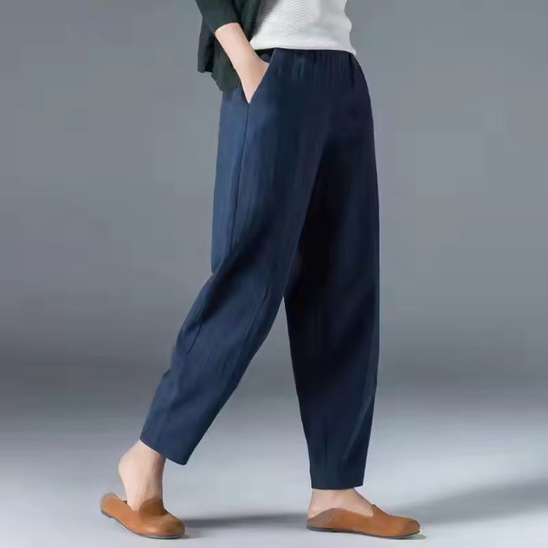 Hazeline | Relaxed Tapered Trousers – front view