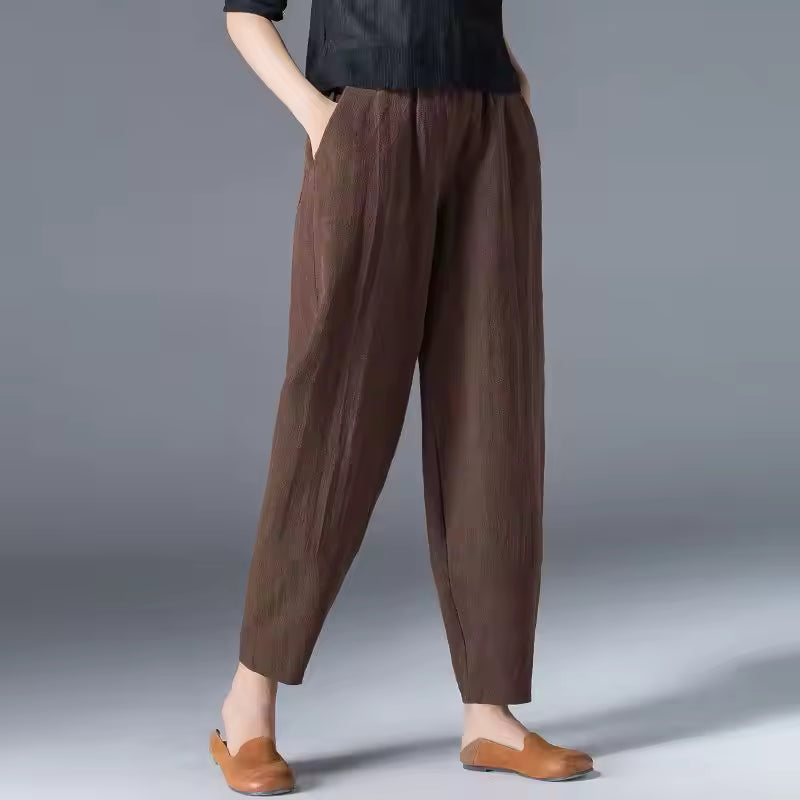 Hazeline | Relaxed Tapered Trousers – front view