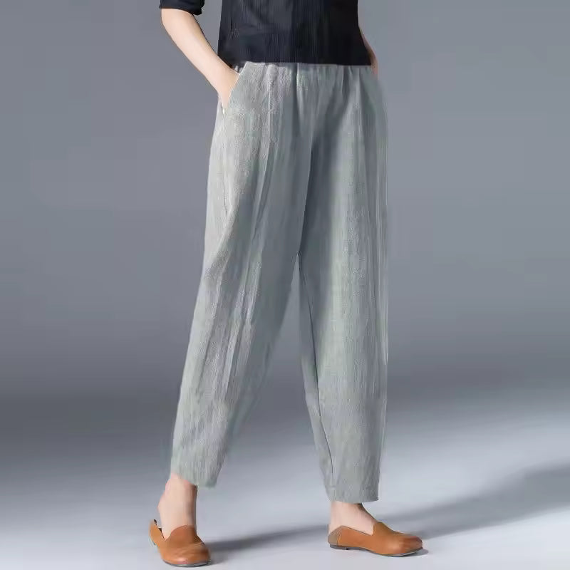 Hazeline | Relaxed Tapered Trousers – front view