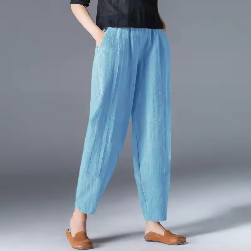 Hazeline | Relaxed Tapered Trousers – front view