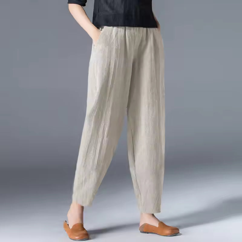 Hazeline | Relaxed Tapered Trousers – front view