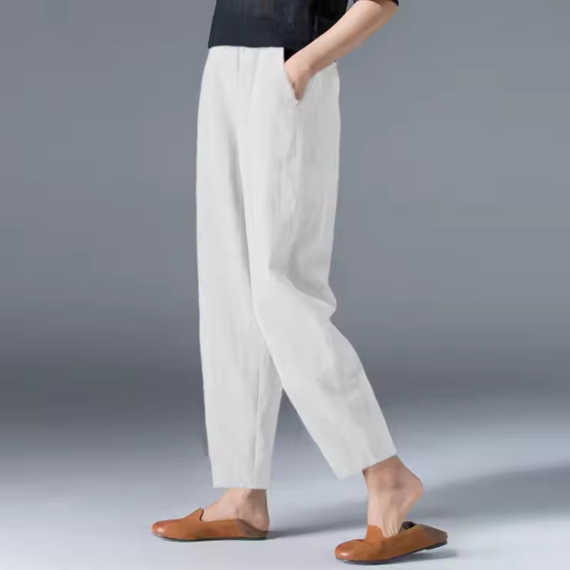Hazeline | Relaxed Tapered Trousers – front view