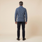 Heston Quarter-Zip Sweatshirt in blue – back view