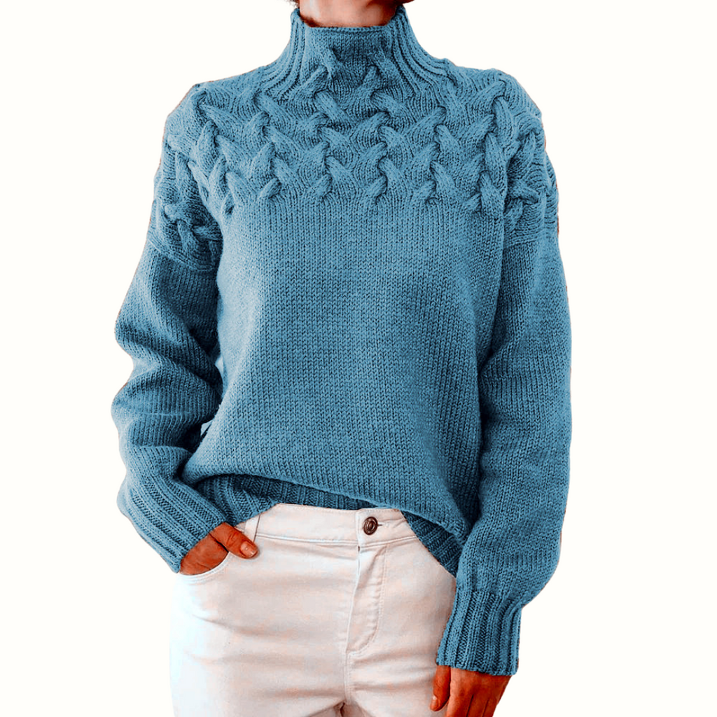 Iris Warm Knit Sweater by Vera Noir – front view