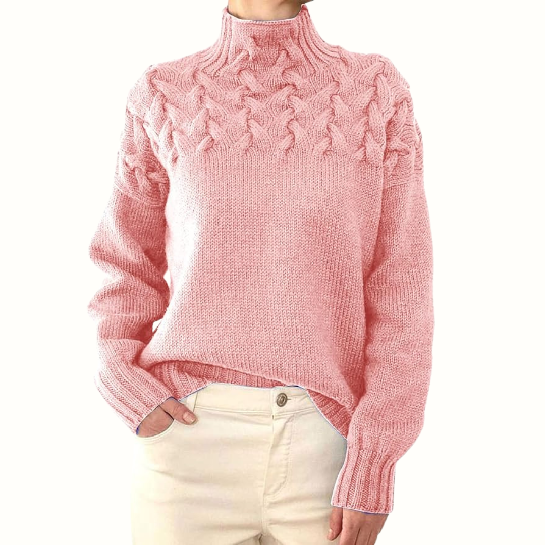 Iris Warm Knit Sweater by Vera Noir – close-up