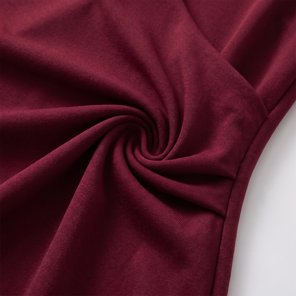 Isla | Notch Lapel Button Wrap Midi Dress by Vera Noir – detail view