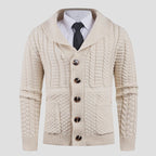 Barnaby Formal Wool Cardigan knit detail close-up