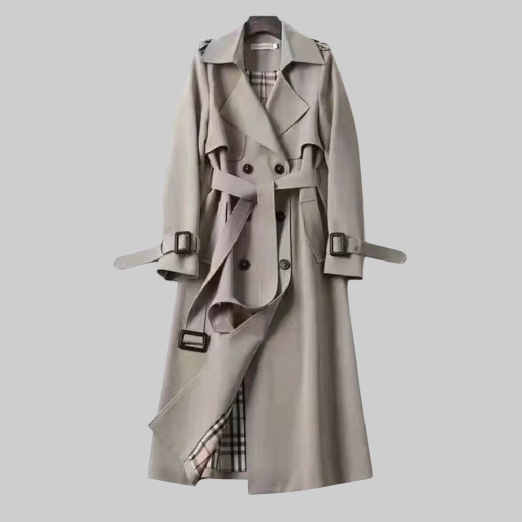 Jakarta | Belted Double-Breasted Trench Coat – front view