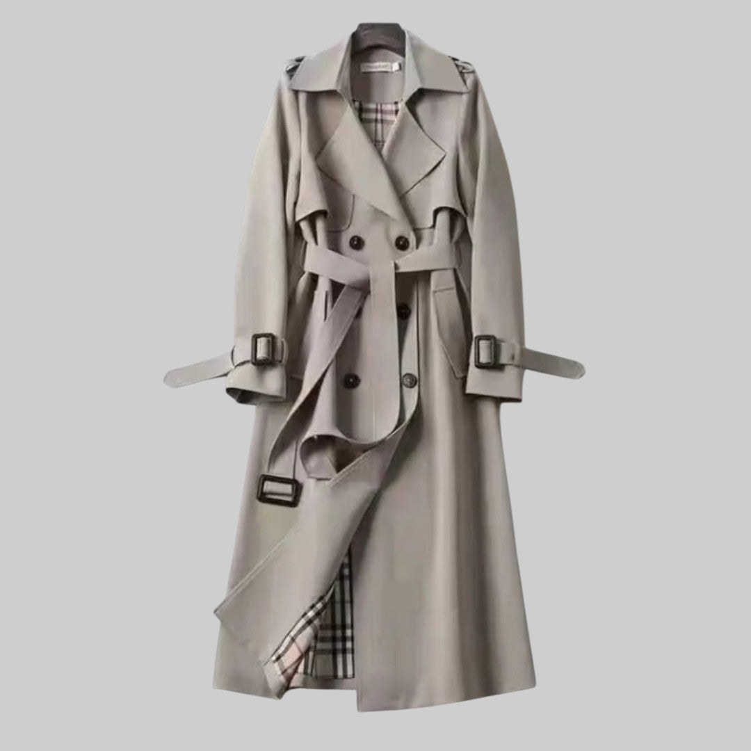 Jakarta | Belted Double-Breasted Trench Coat – front view