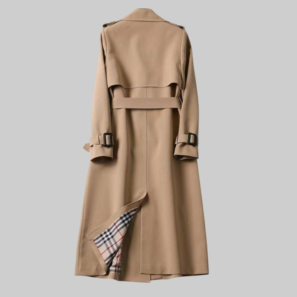 Jakarta | Belted Double-Breasted Trench Coat – back view