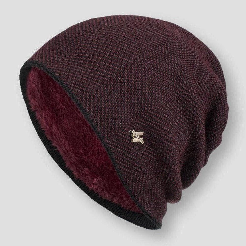 Jim Knitted Wool Beanie – styled view