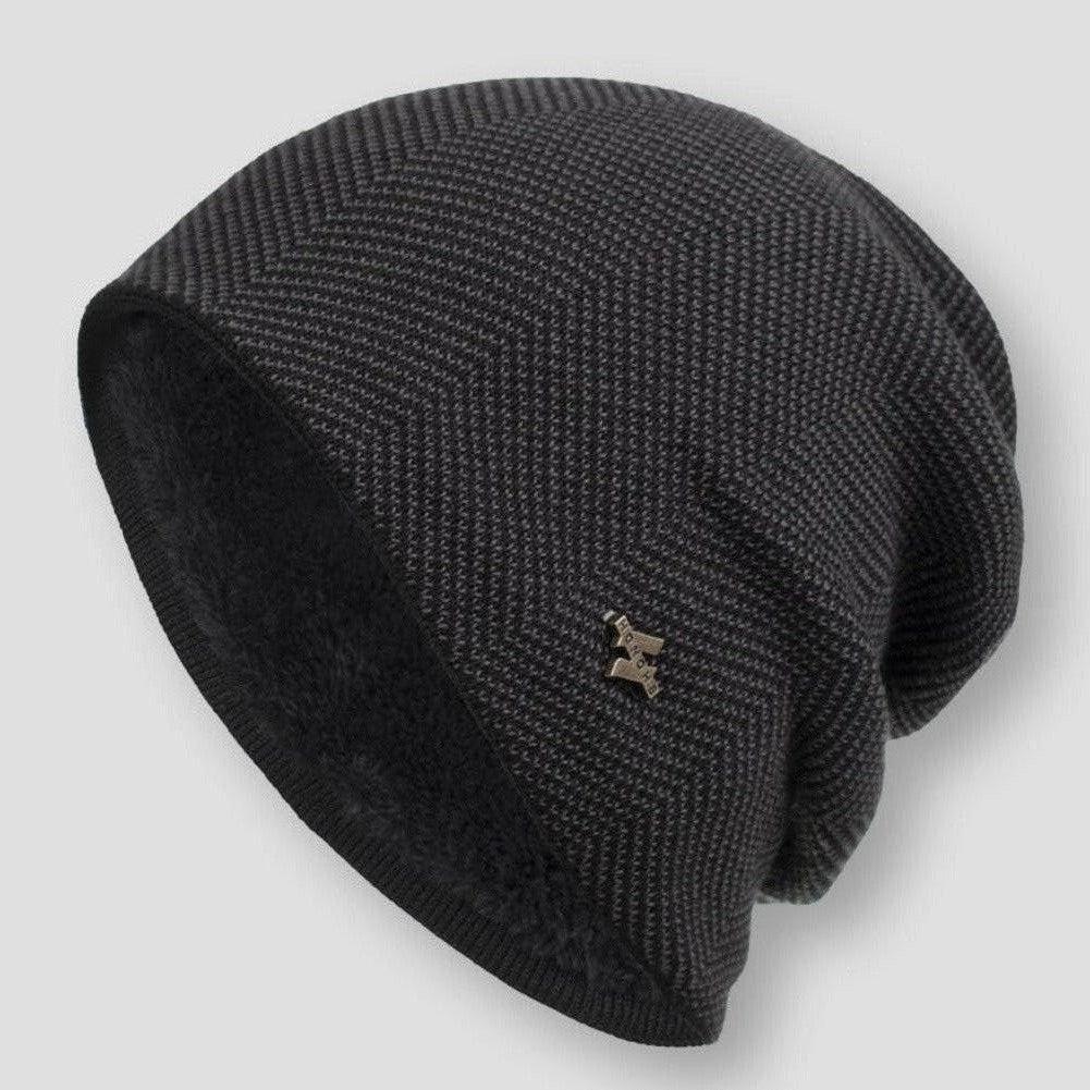 Jim Knitted Wool Beanie – side view