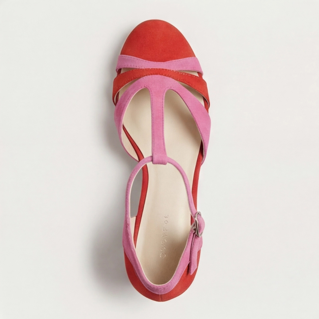 Joanna Closed Toe T-Strap Heels – side view