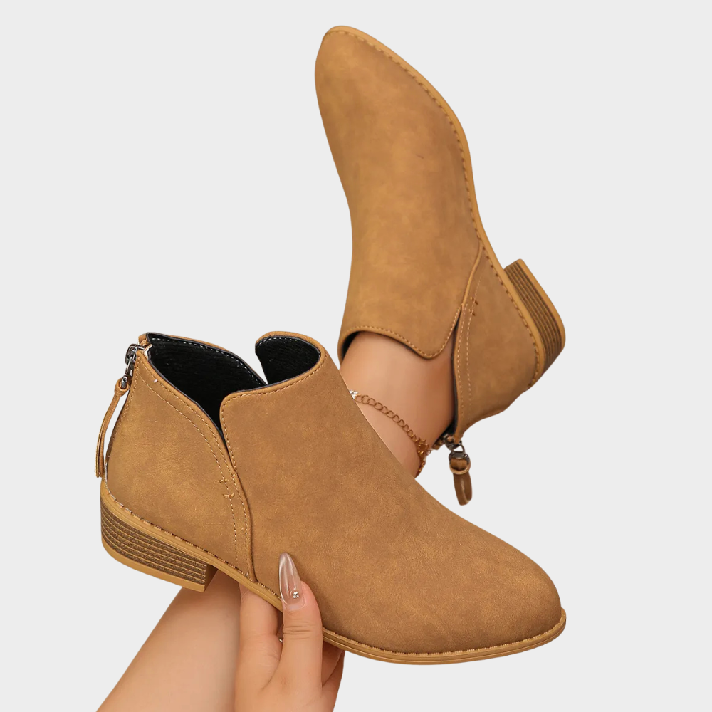 Joanne Low Heel Ankle Boots – front view