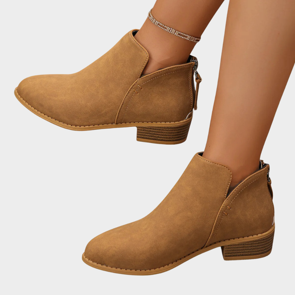 Joanne Low Heel Ankle Boots – front view