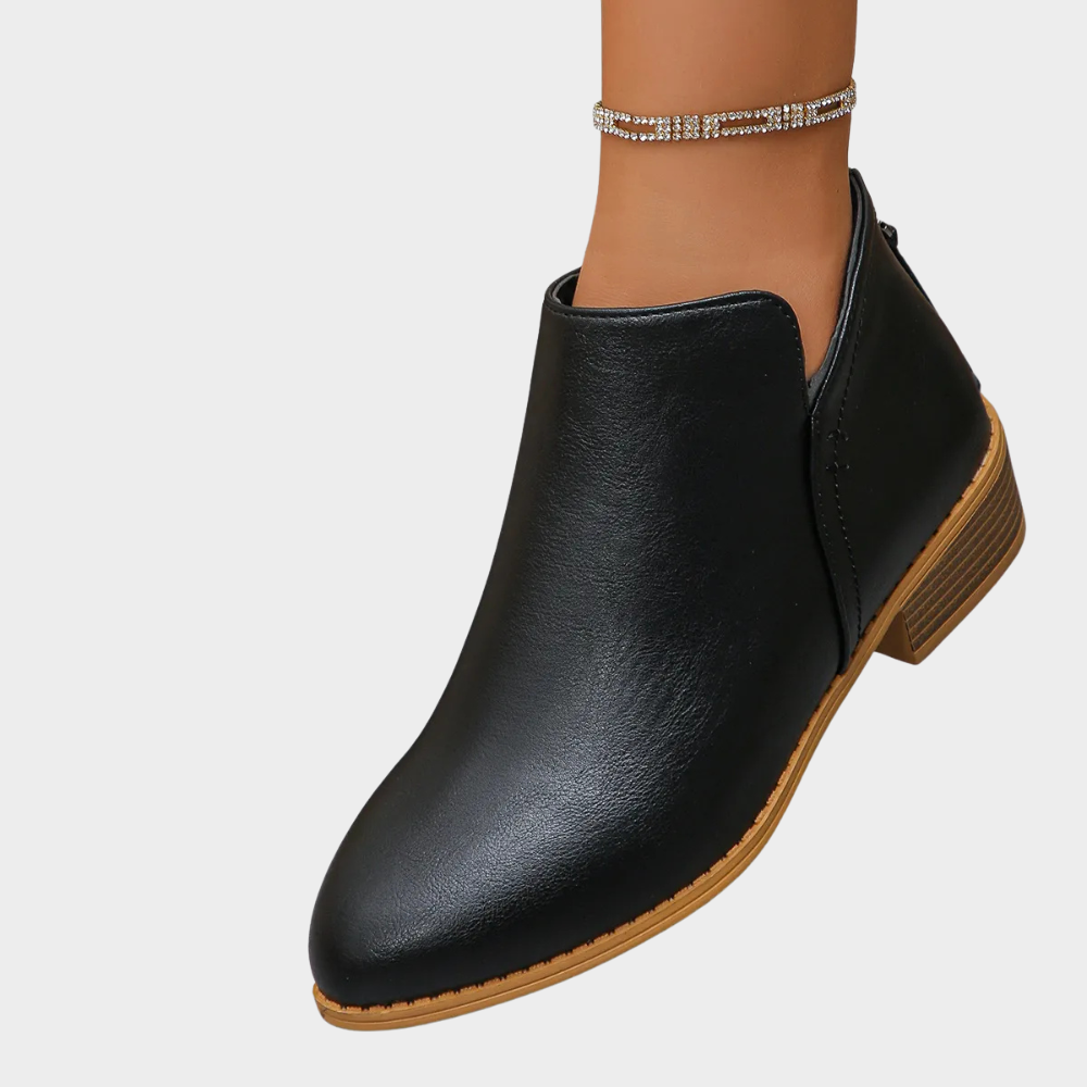 Joanne Low Heel Ankle Boots – back view