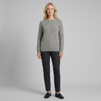 Jorunn | Cashmere-Blend Diamond Knit Sweater – front view