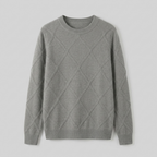 Jorunn | Cashmere-Blend Diamond Knit Sweater – product view