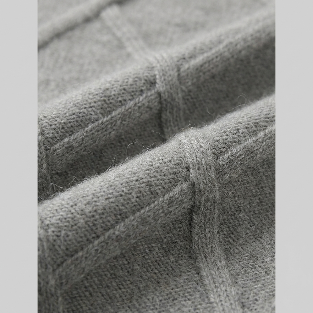 Jorunn | Cashmere-Blend Diamond Knit Sweater – close-up