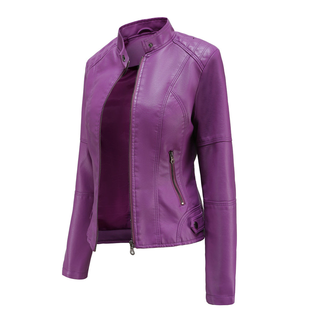 Josette | Stand-Collar Utility Jacket with Zip Pockets – side view