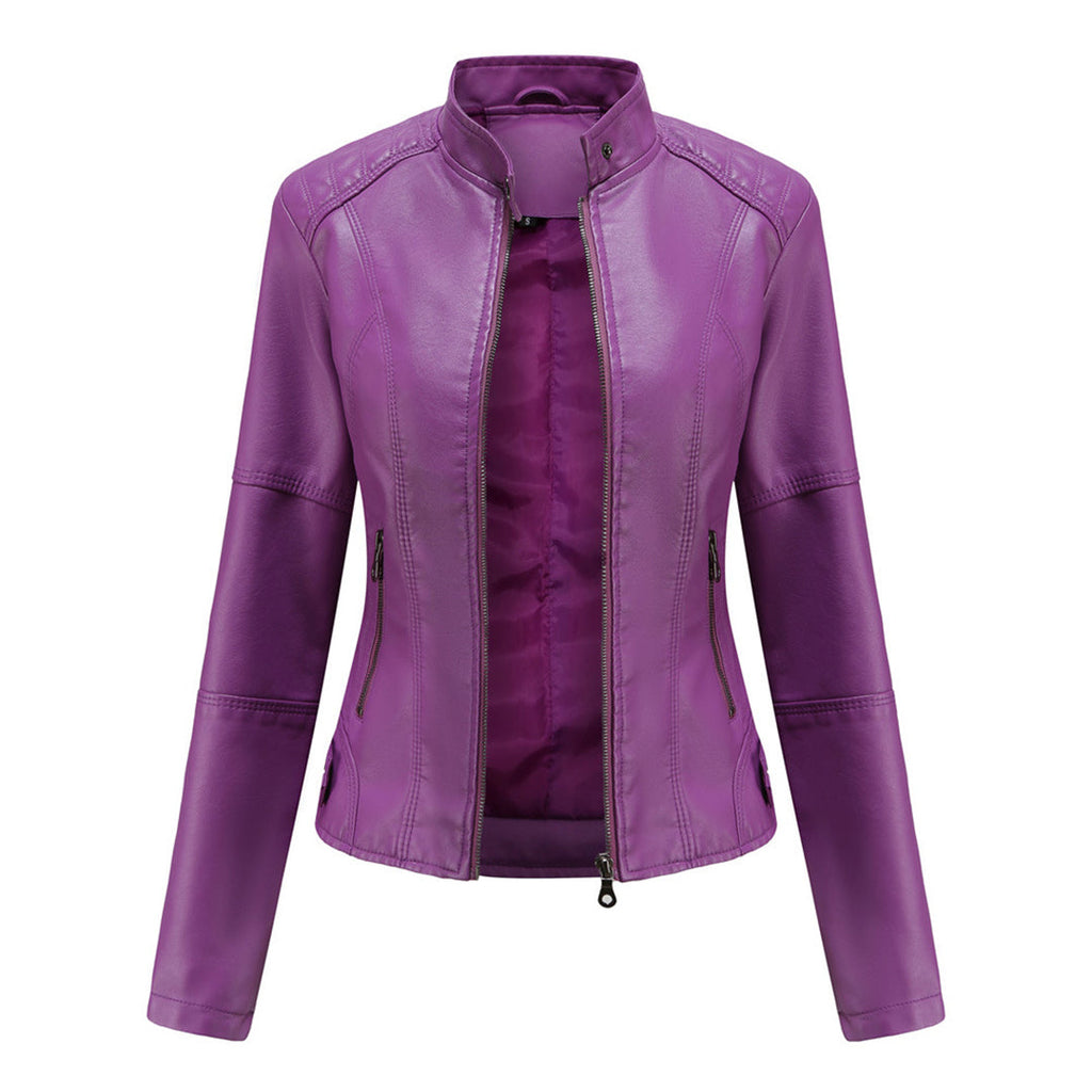 Josette | Stand-Collar Utility Jacket with Zip Pockets – front view