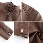 Josette | Stand-Collar Utility Jacket with Zip Pockets – detail view