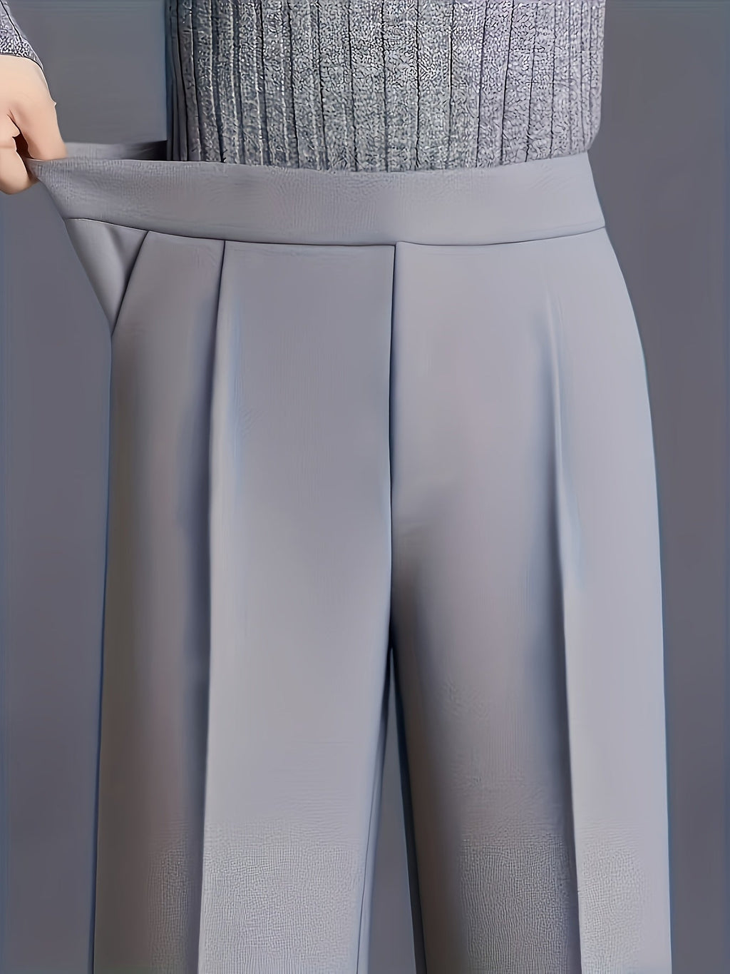 Josie | High-Waisted Wide-Leg Pants – detail view