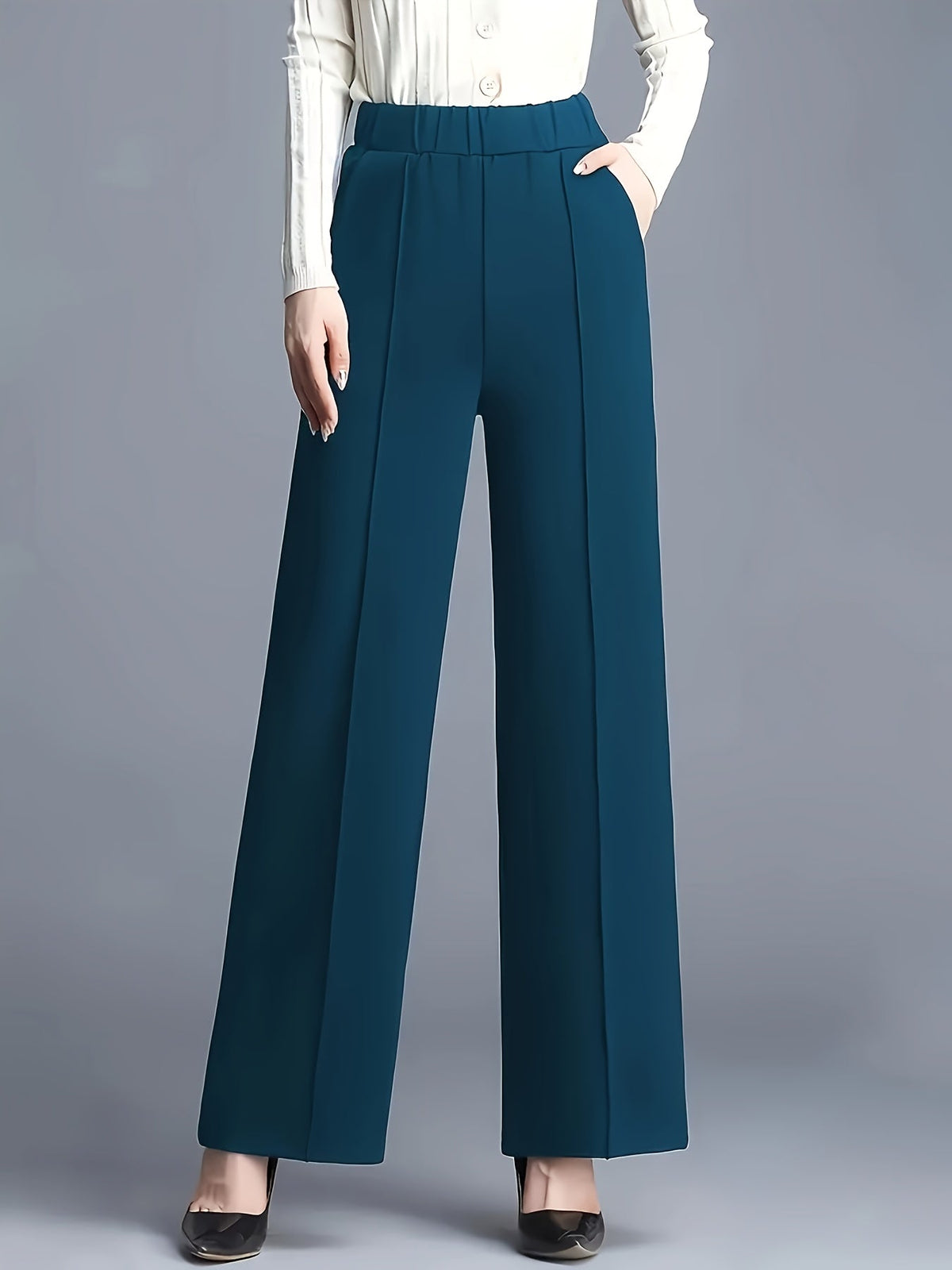 Josie | High-Waisted Wide-Leg Pants – front view