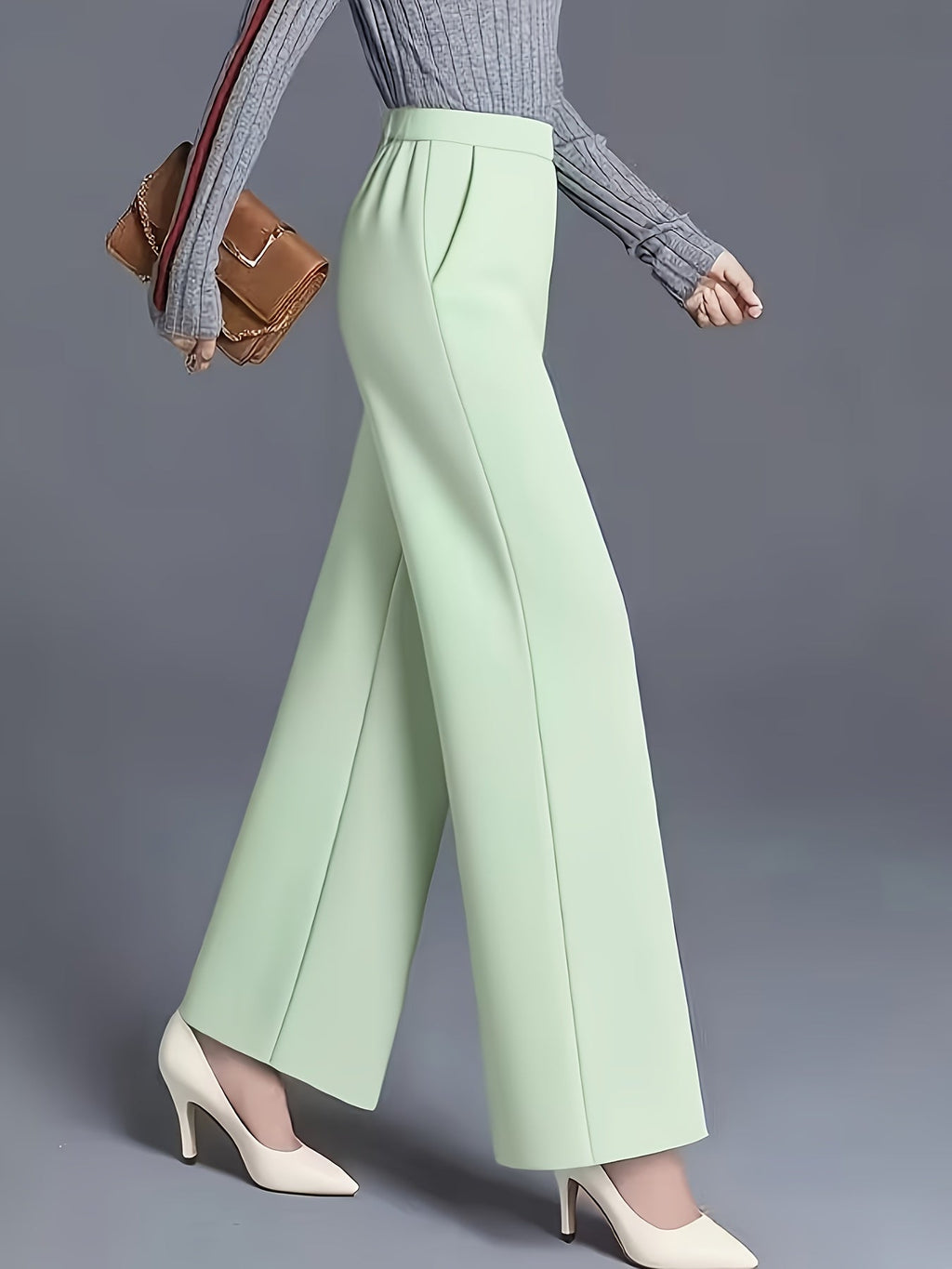 Josie | High-Waisted Wide-Leg Pants – styled view