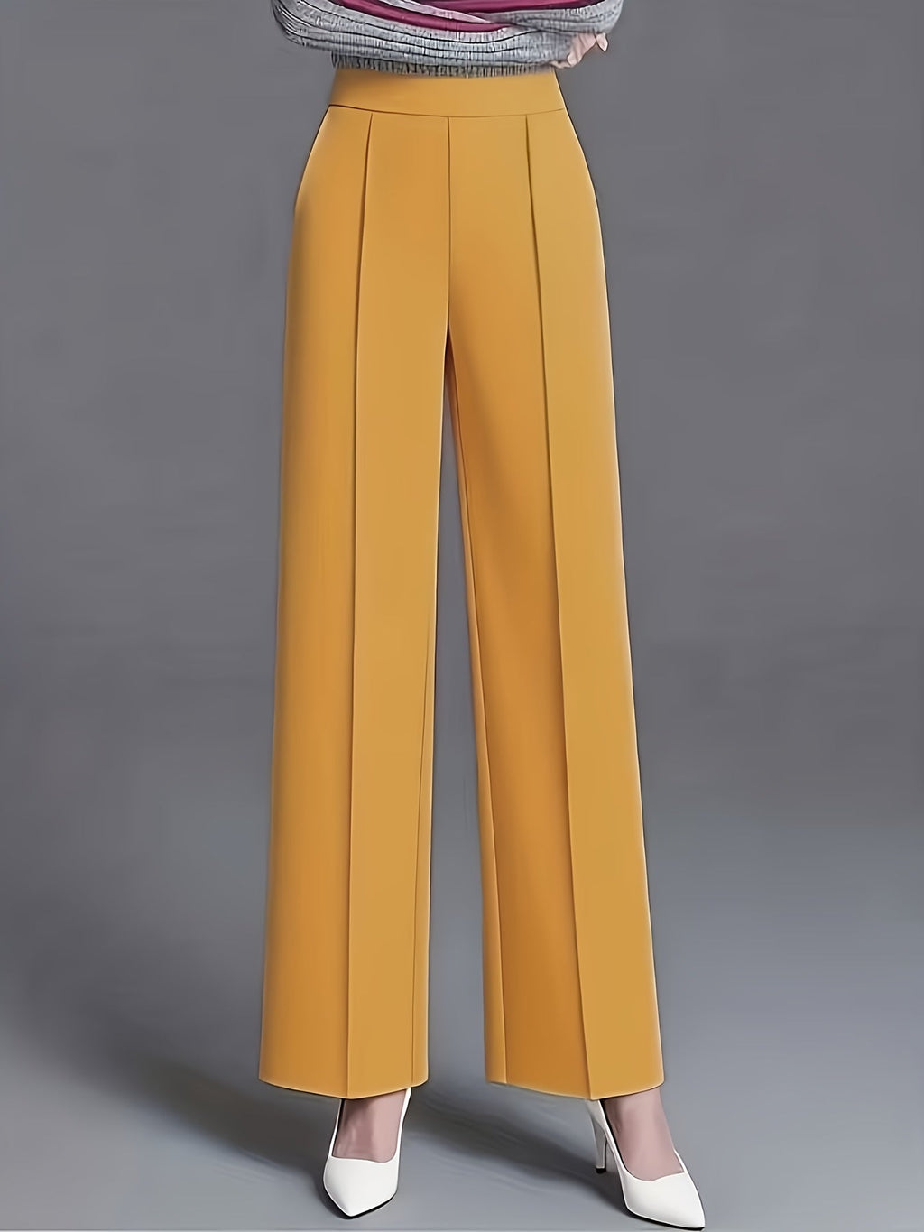 Josie | High-Waisted Wide-Leg Pants – front view