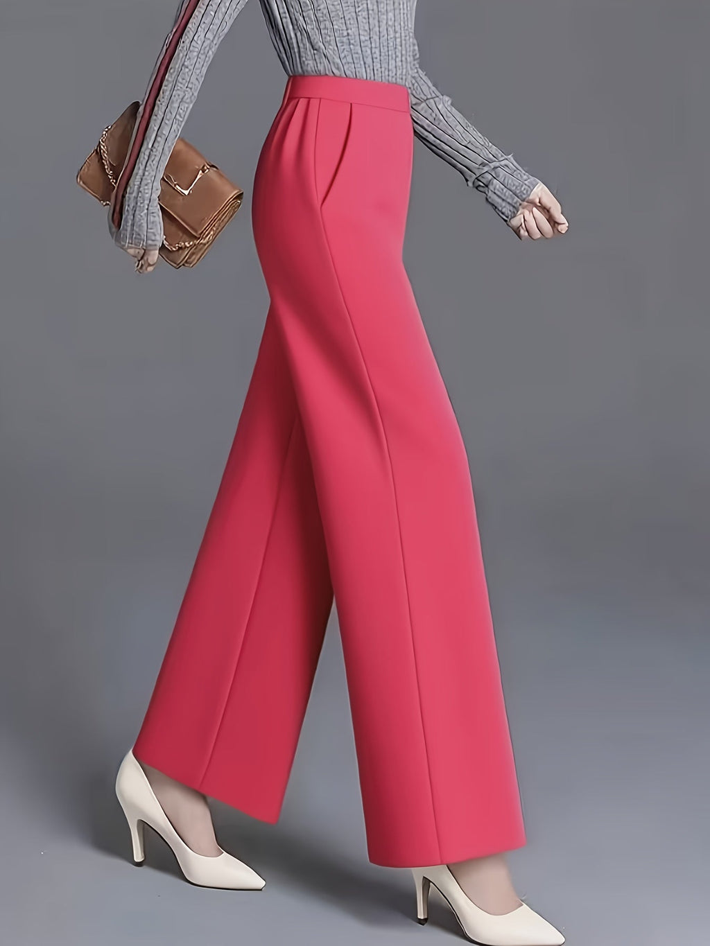 Josie | High-Waisted Wide-Leg Pants – styled view