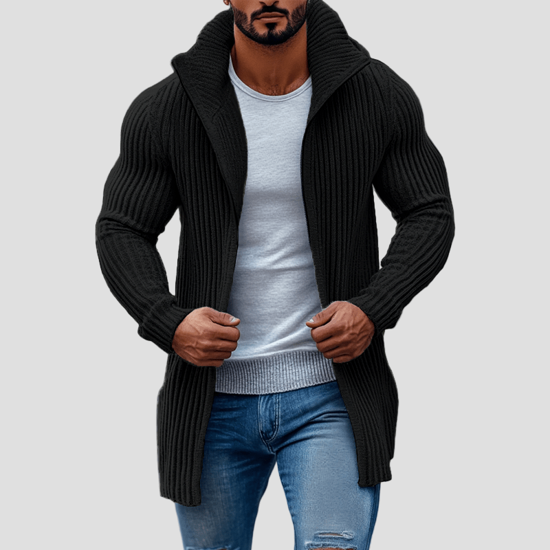 Julian Striped Knit Cardigan – back view