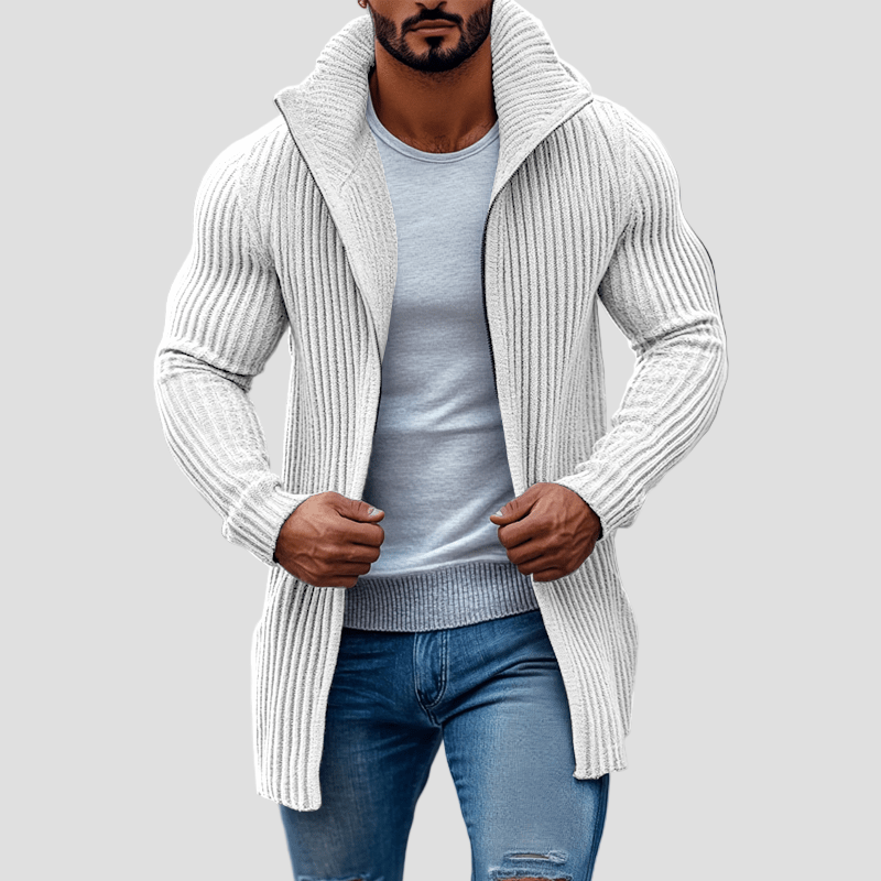 Julian Striped Knit Cardigan – detail view