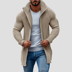 Julian Striped Knit Cardigan – styled view