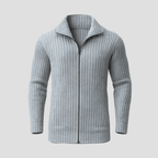 Julian Striped Knit Cardigan – close-up
