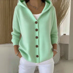 Junia Elegant Trendy Cardigan knit detail close-up