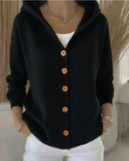 Junia Elegant Trendy Cardigan close-up of knit texture