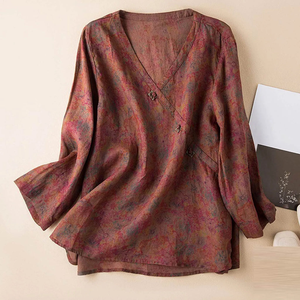 Kaien Crosswrap Blouse – back view