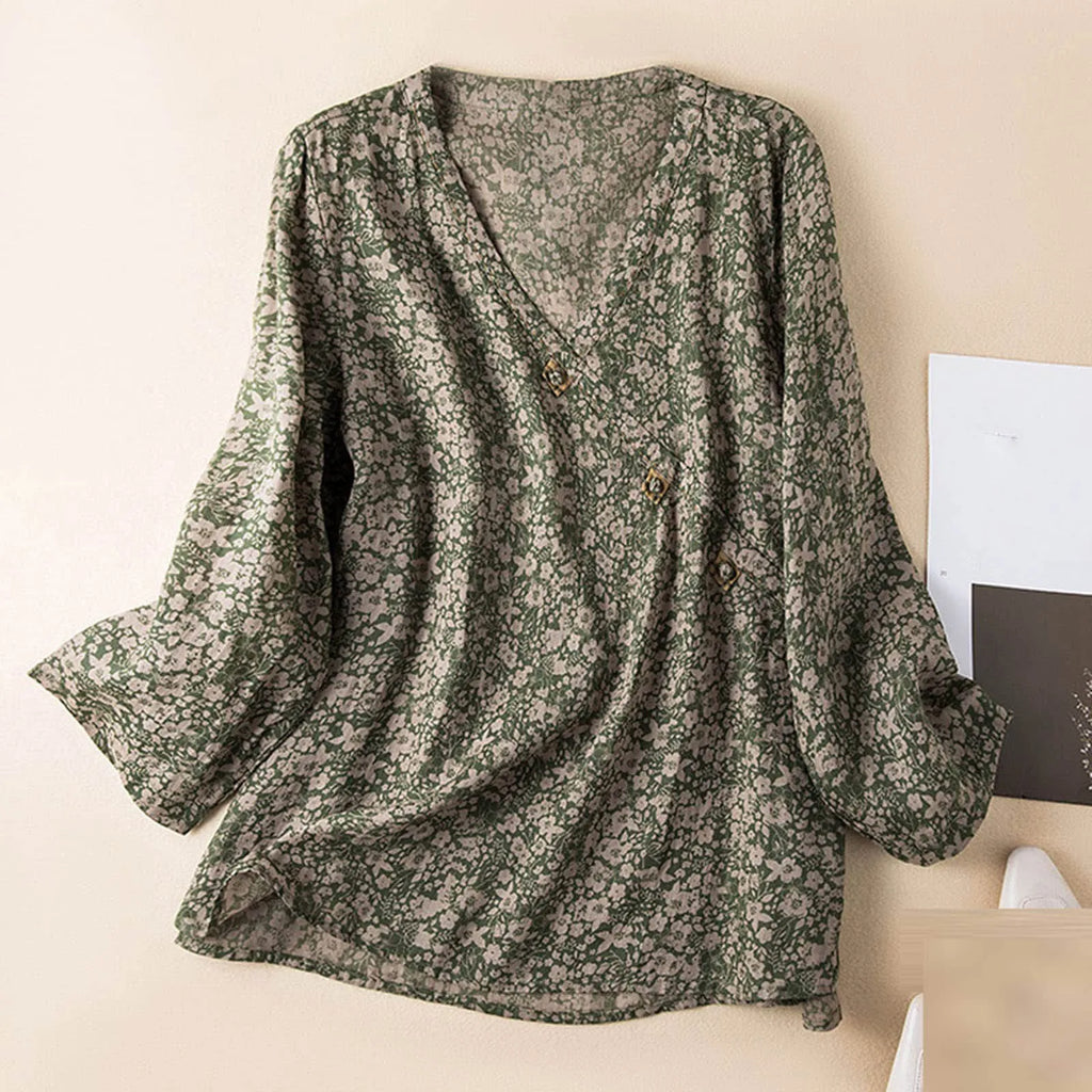 Kaien Crosswrap Blouse – styled view