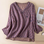 Kaien Crosswrap Blouse – side view