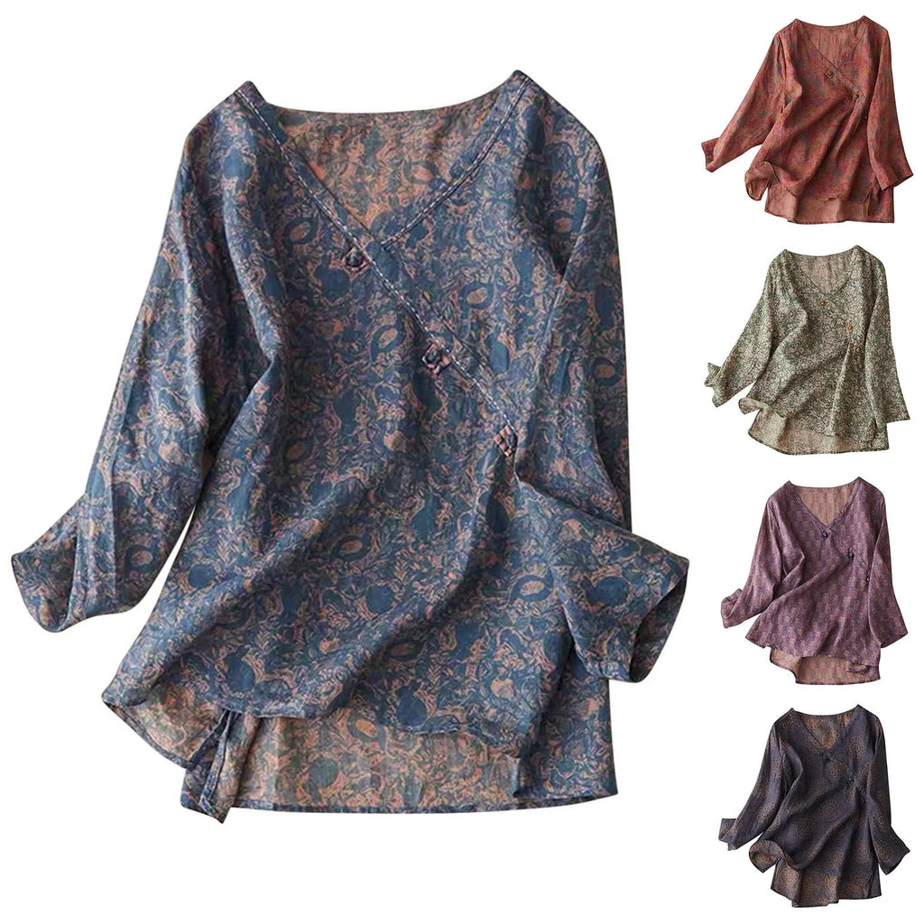 Kaien Crosswrap Blouse – close-up