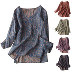 Kaien Crosswrap Blouse – close-up