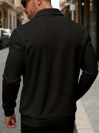 Kamron | Textured Zip Jacket – back view